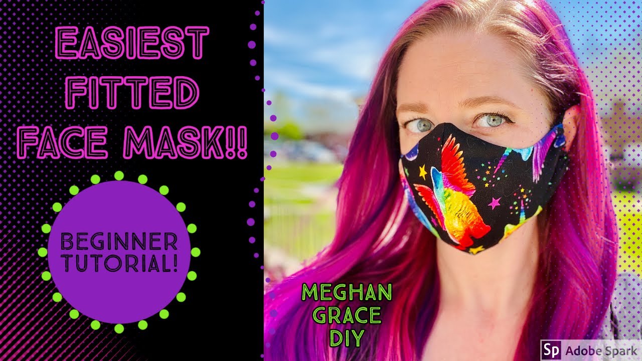 MAKE A FABRIC MASK WITH FILTER POCKET - The Simplest DIY Sewing Mask Guide with Free Pattern!