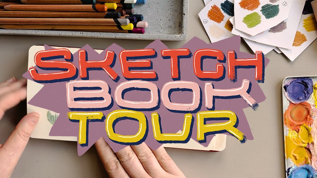 New Mixed Media Sketchbook Tour: Letterings, Colors, Illustrations in Royal Talens Art Creation