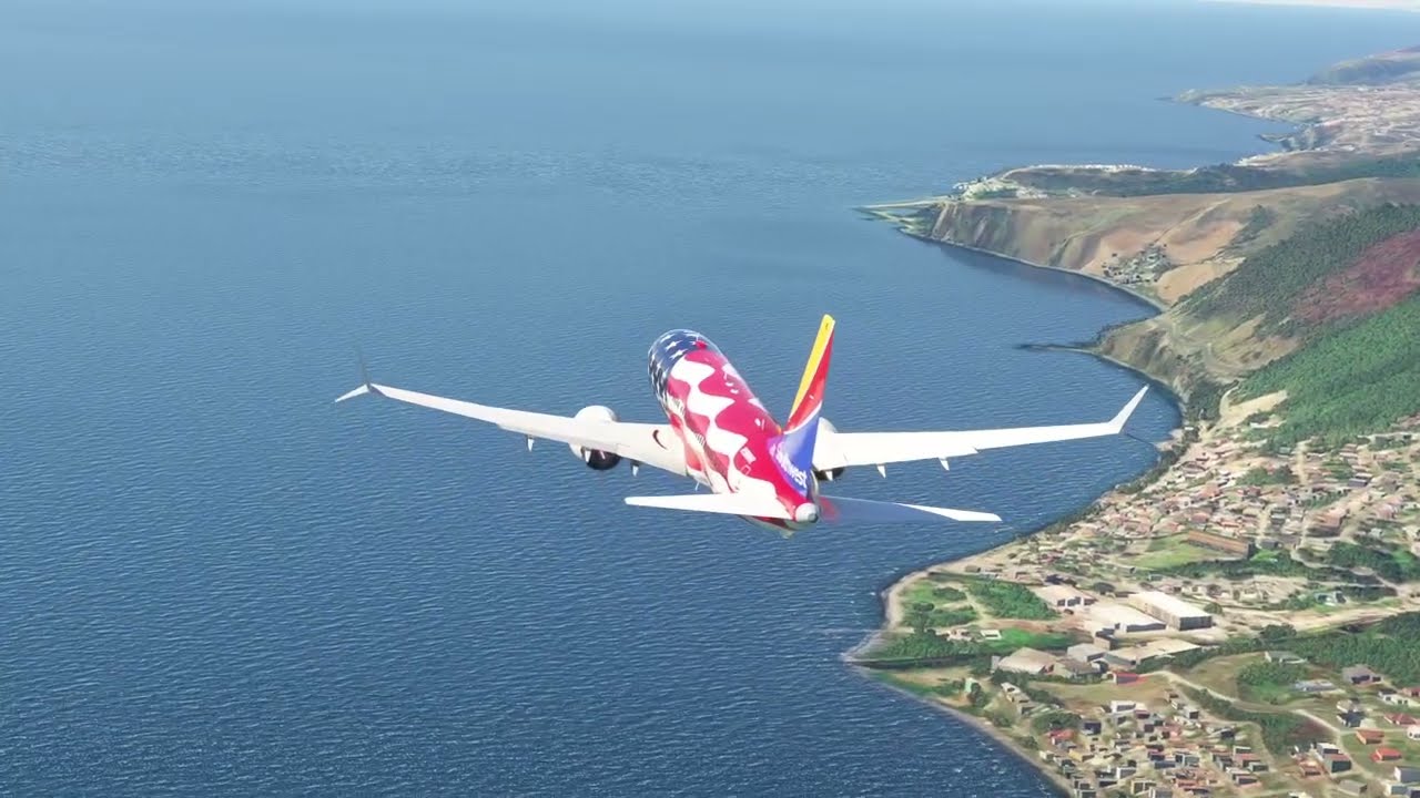 Beautiful Moment: Boeing 737 MAX Takeoff from a Coastal Airport | Flight Simulator