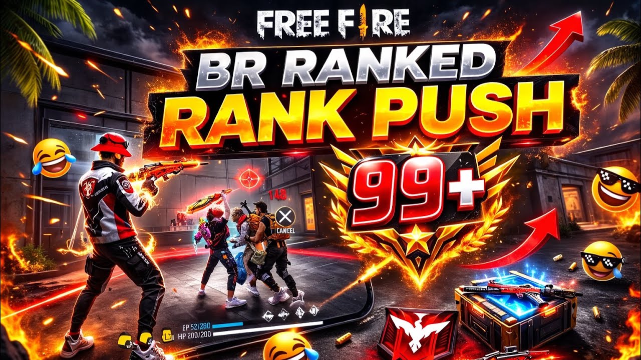 FREE FIRE 🔥 BR Ranked Rank Push 99+ | Intense Gameplay 😆