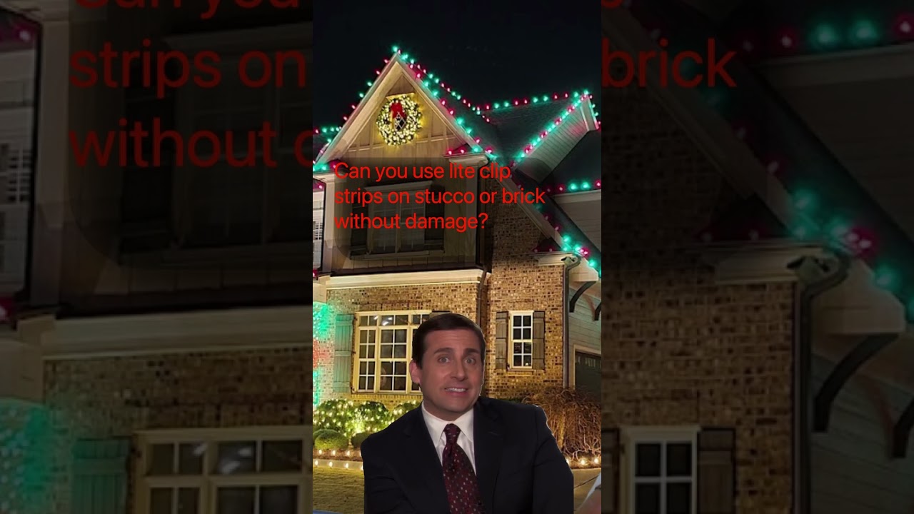 Will light strip clips mount to brick or stucco?  #christmaslightsbusiness #christmas