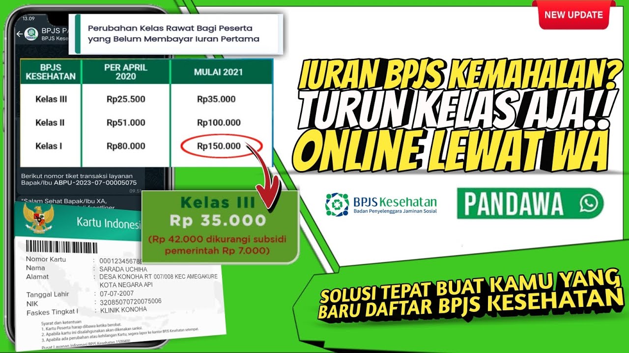 cara merubah kelas bpjs kesehatan online &bull; turun kelas bpjs kesehatan secara online