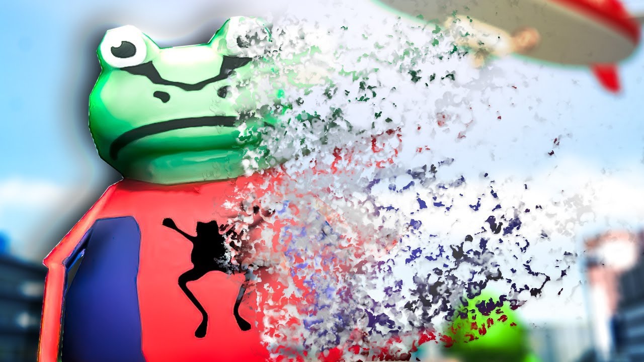 SPIDER FROG TURNS TO DUST - Amazing Frog Update Blimp Update