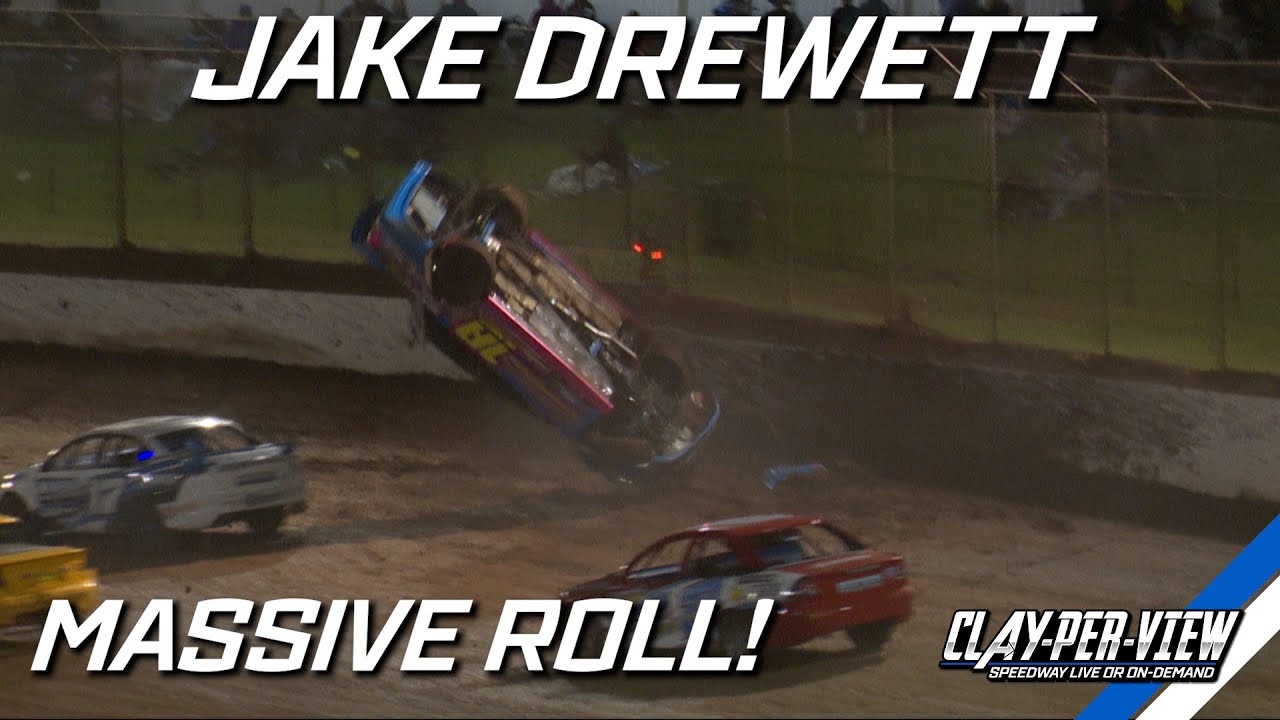 Modified Sedans | Jake Drewett Big Rollover - Toowoomba - 31st Dec 2022 | Clay-Per-View Highlights
