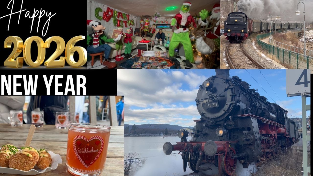 Last Trip 2025|Steam Locomotive|Winter Market at Lake|Fireworks Haul|adidas 4D Krazed Unbx Happy2026