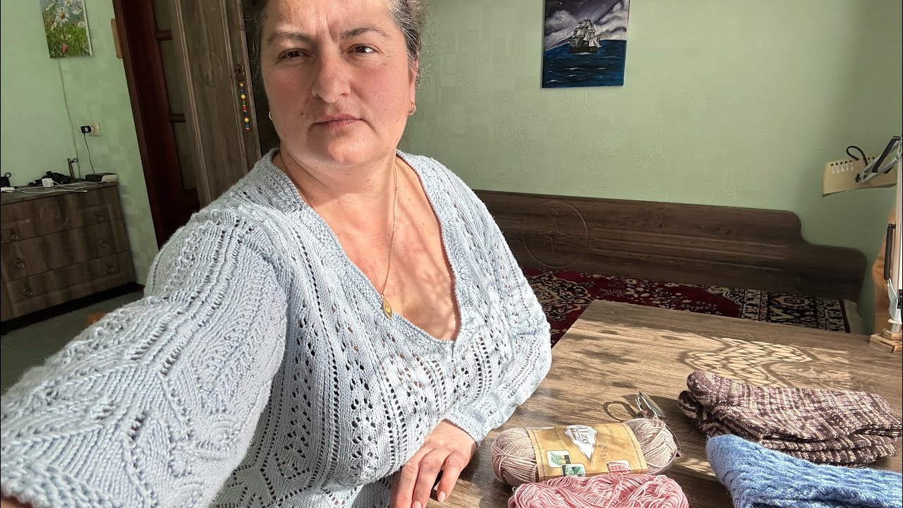 Пряжа Alize superwash Artisan. Шкарпетки лютого, ажур, комбінована пʼята.