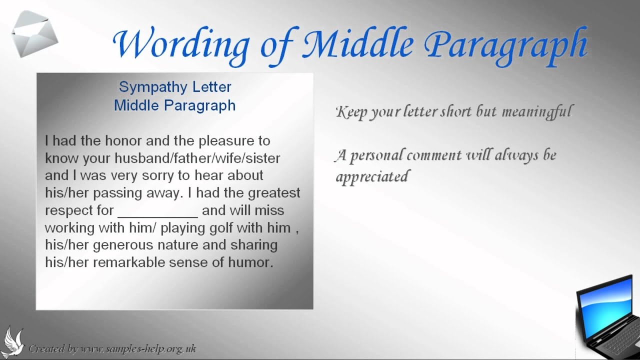 Sympathy Letter ***