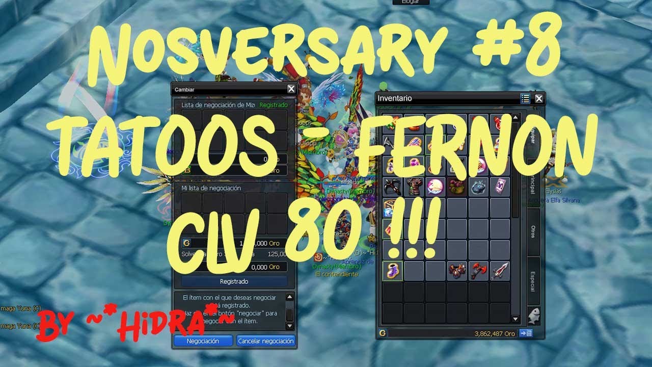 NOSVERSARY #8 - TATUAJES -  RAID FERNON - CLV 80! | NosTale Español 2025 By ~*Hidra*~