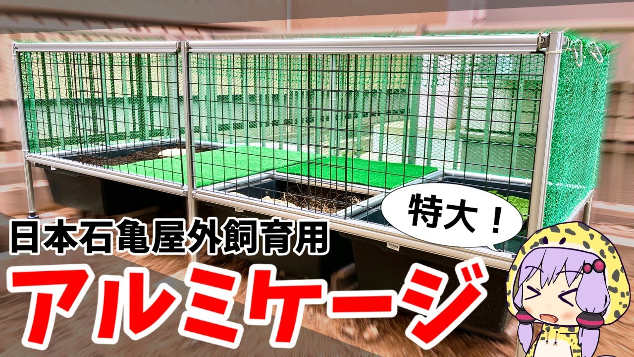 亀を飼育するために最大最強の屋外対応ケージを自作しました