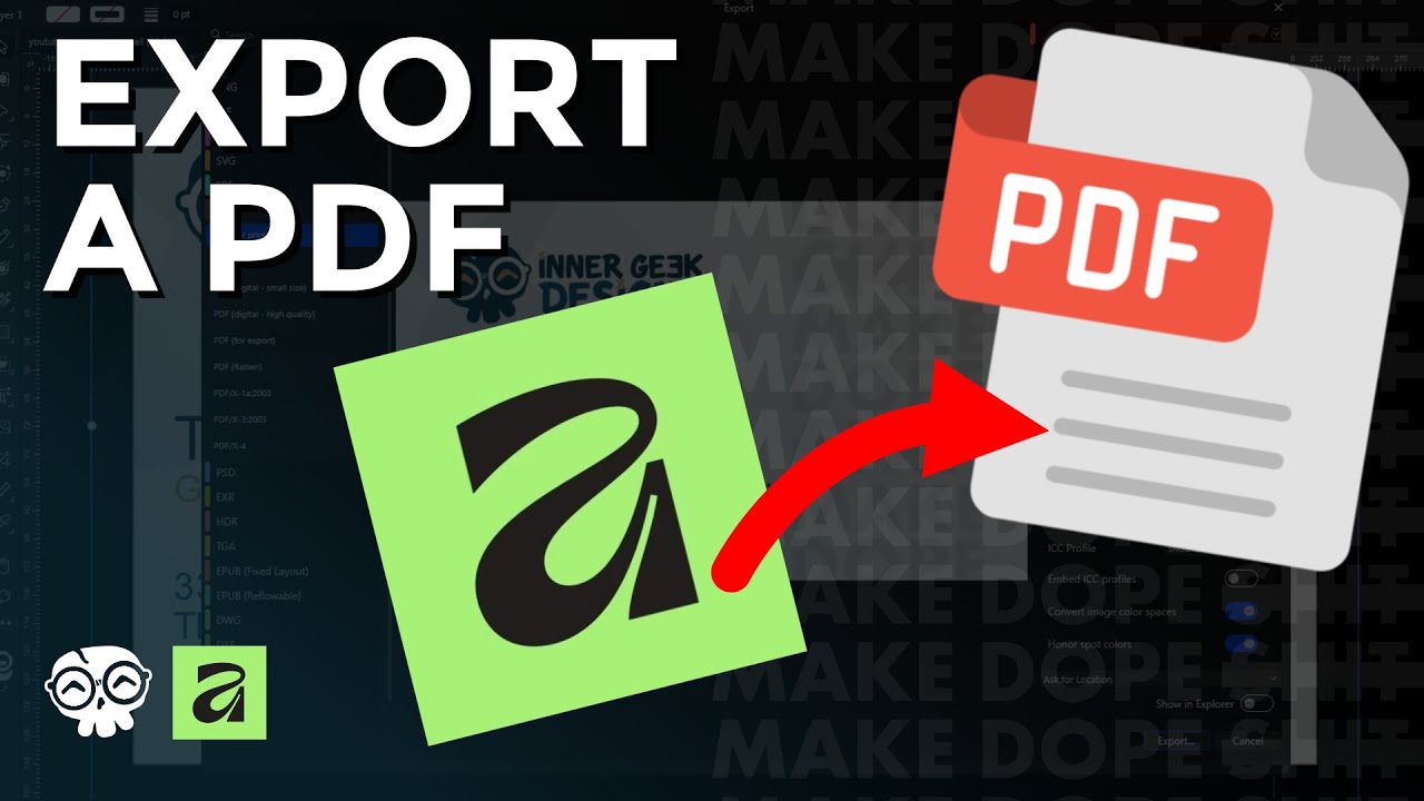 How to Export a PDF in Affinity
