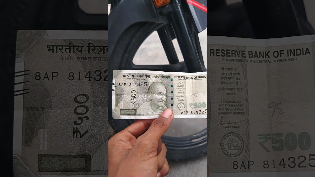 Indian 500-rupee note | Mahatma Gandhi Note | 4K HD video #note#500 #coin #viral #trend #shorts