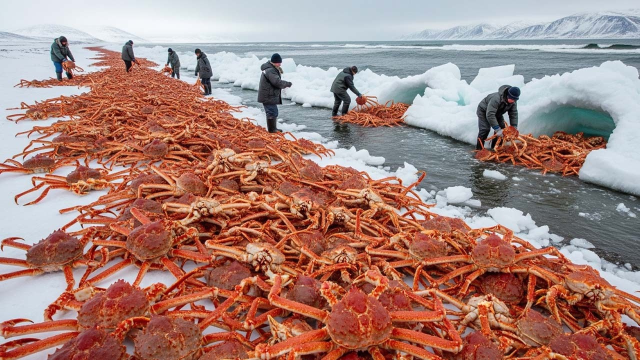 Fishermen Pull 1,726 King Crabs in Just 33 Minutes - Unbelievable Fishing Skills