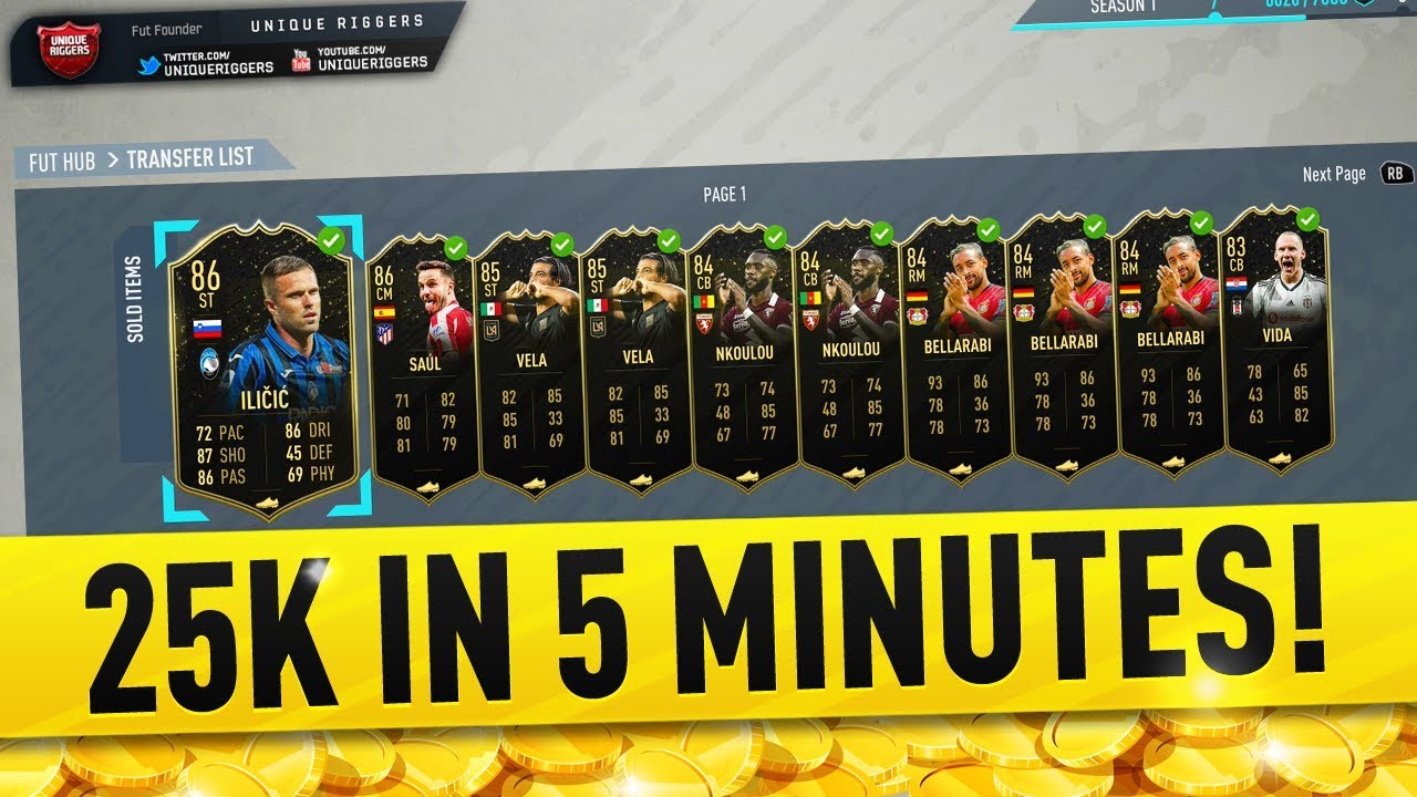 I MADE 25,000 COINS IN 5 MINUTES!!! HOW TO MAKE EASY COINS ON FIFA 20 ULTIMATE TEAM!