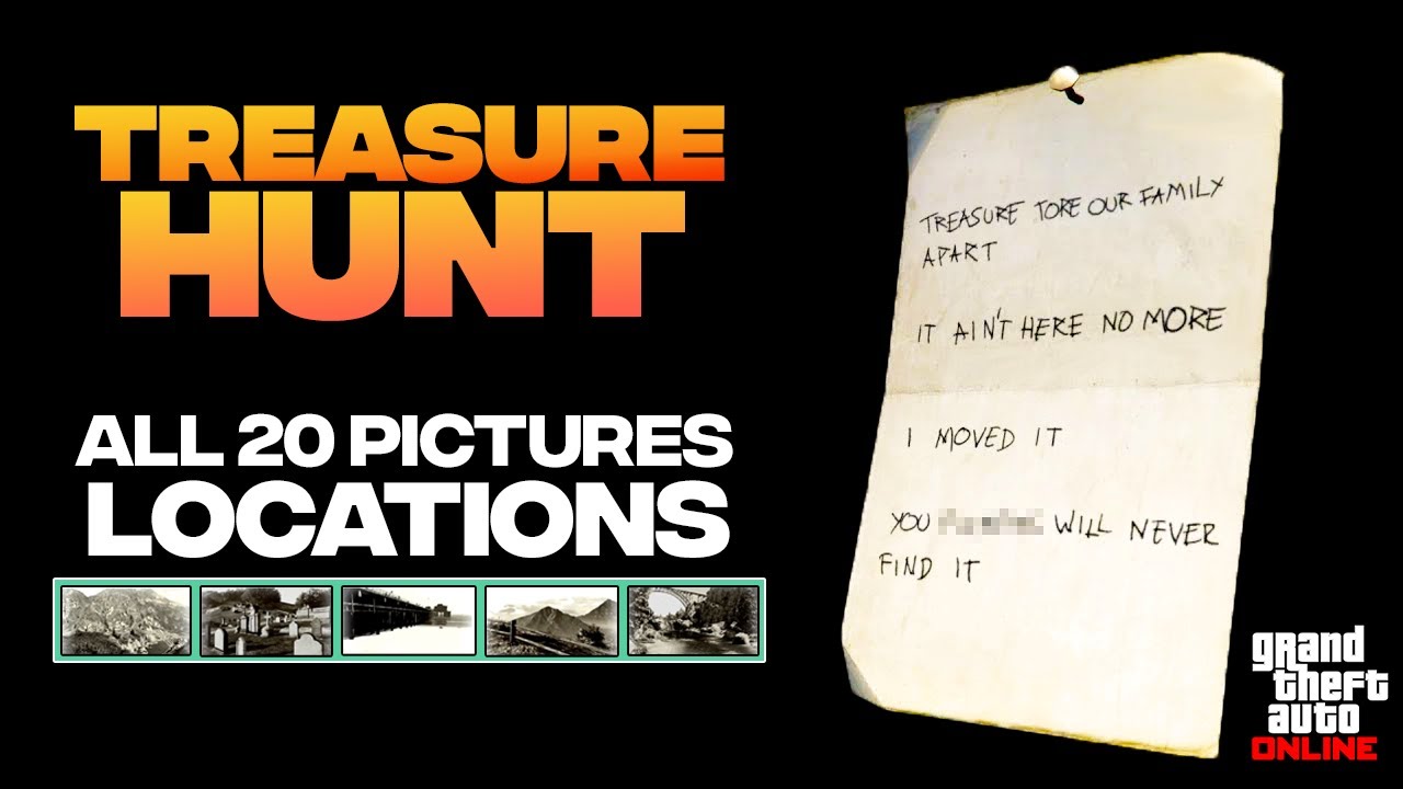GTA Online Treasure Hunt - All 20 Picture Locations