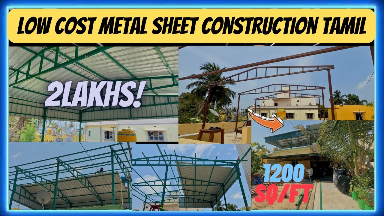 2 lakhs metal sheet construction low cost at my home terrace