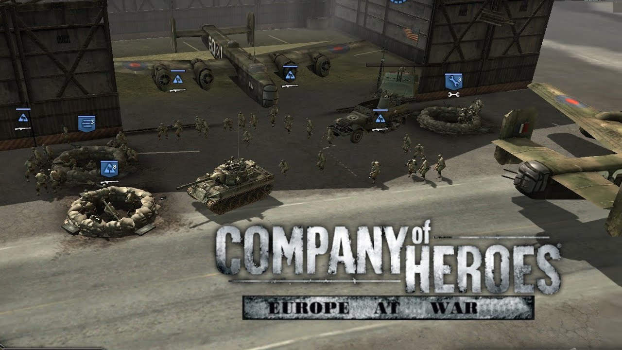 Company of Heroes Us Air Supremacy 1vs2 Expert [Europe At War mod]