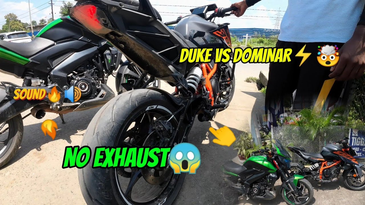 DUKE VS DOMINAR ⚡|| RAW SOUND🔥|| NO  EXHAUST😱🤯