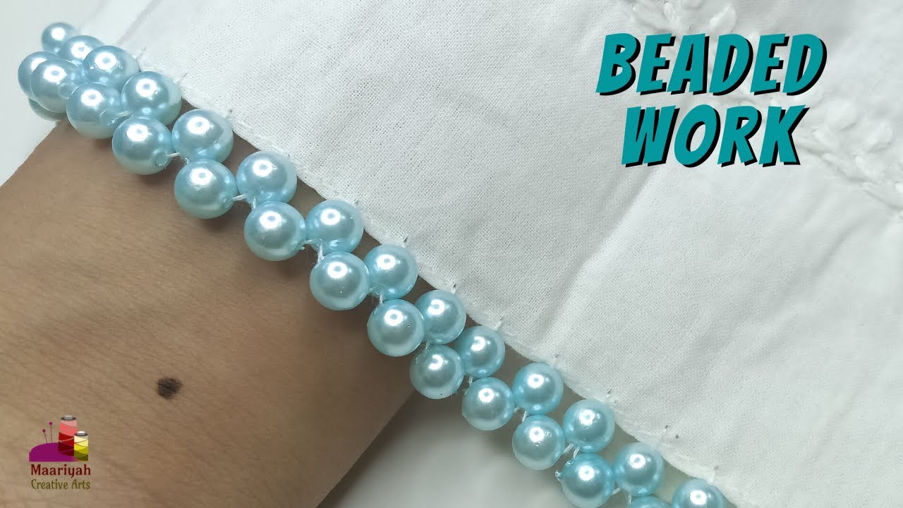 Beaded Work on Sleeves / Dupatta / Saree Edges - 337