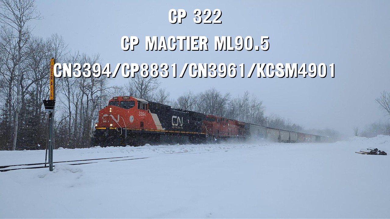 CP 322 CN3394/CP8831/CN3961/KCSM4901 Feb 18, 2026