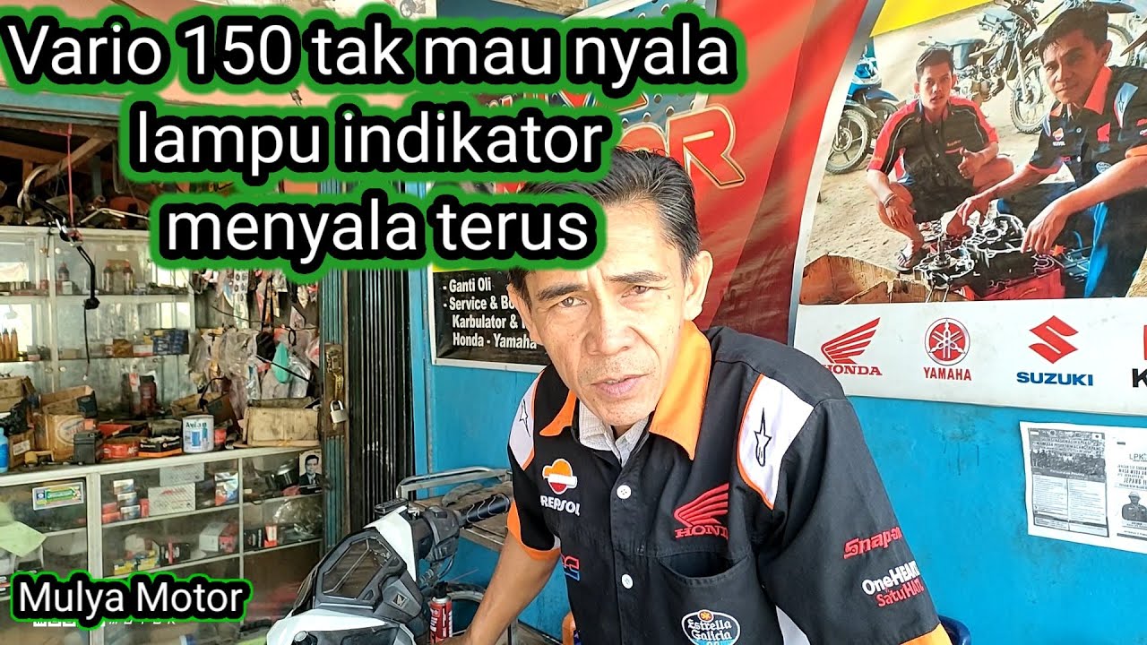 Vario 150 tak mau nyala,lampu indikator menyala terus.