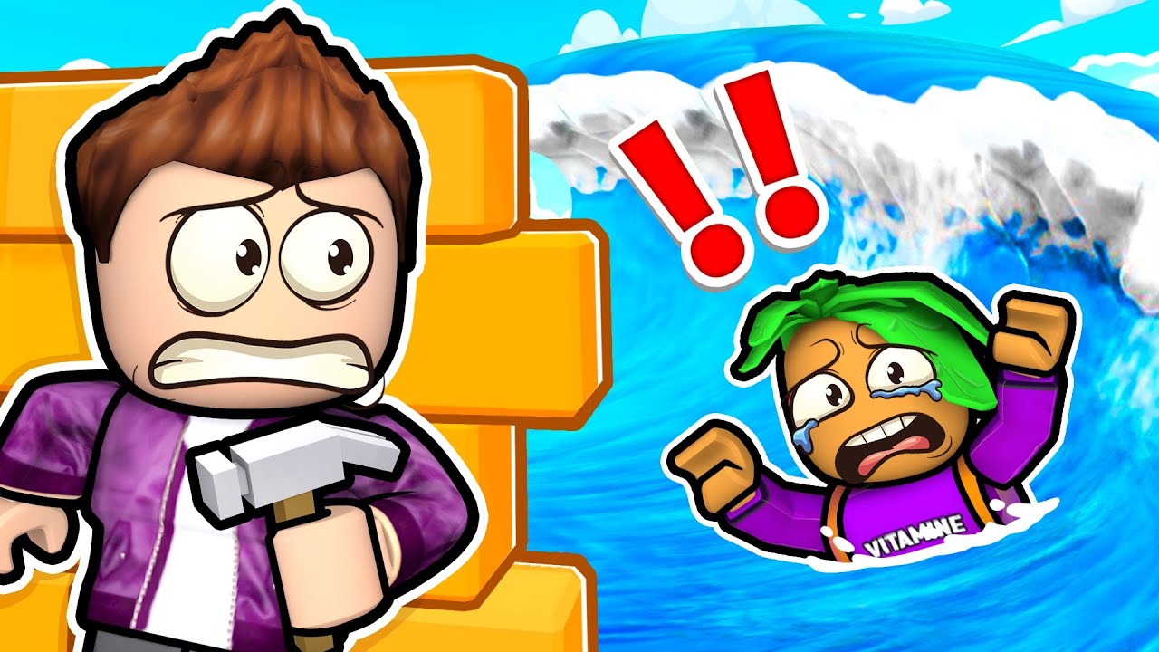 Baue um MAX LEVEL TSUNAMI zu Überleben in Roblox!