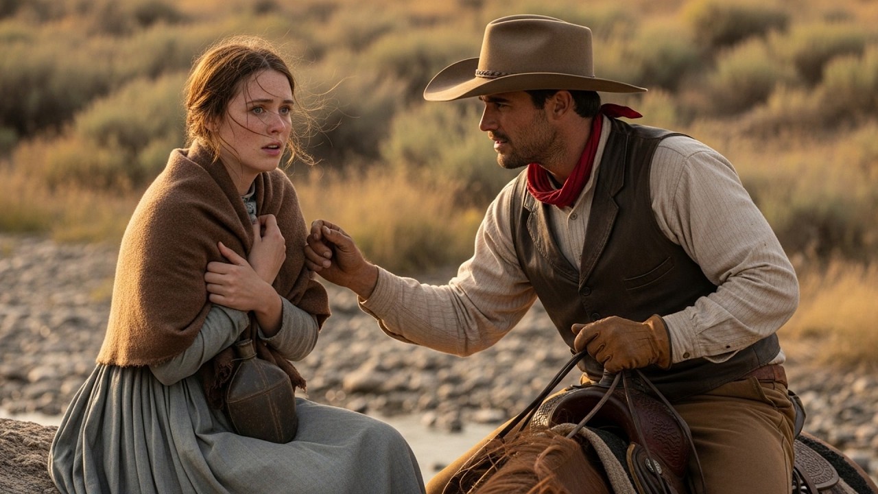 She Was Left Behind When The Wagon Train Moved On, A Cowboy Found Her And Said 