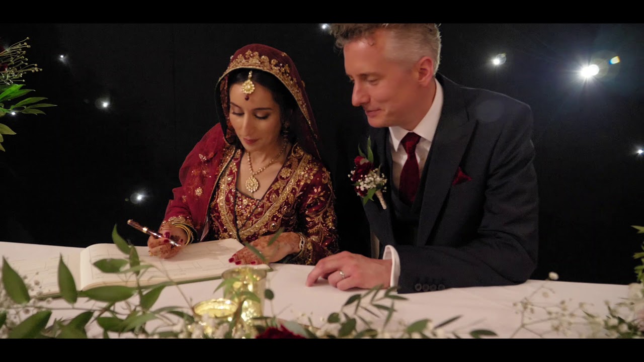 Samina & Daniel wedding highlights, British Asian wedding beautiful UK location.