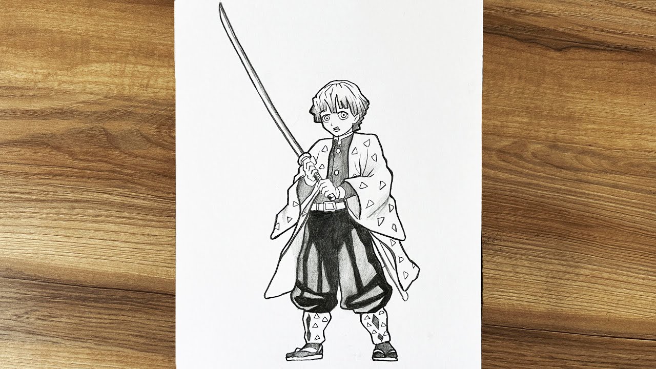 How to draw Zenitsu full body || Zenitsu Agatsuma from Demon Slayer