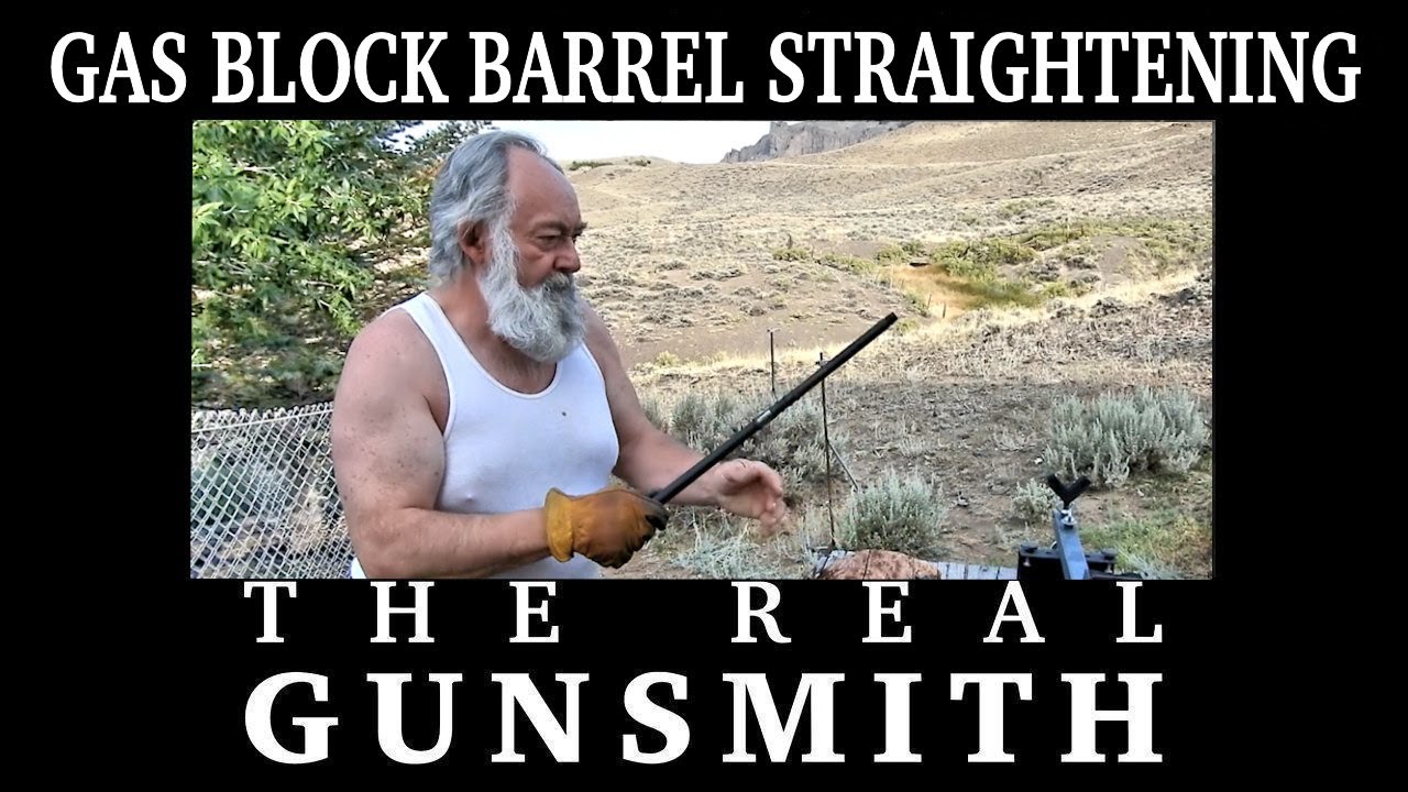 Gas block barrel straightening