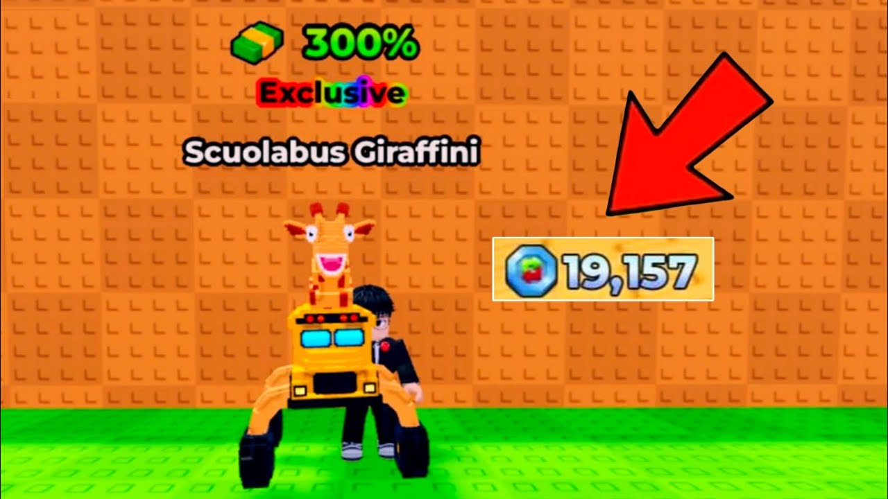 Admin Gave me a Exclusive Scuolabus Giraffini + Token in Kick a Lucky Block