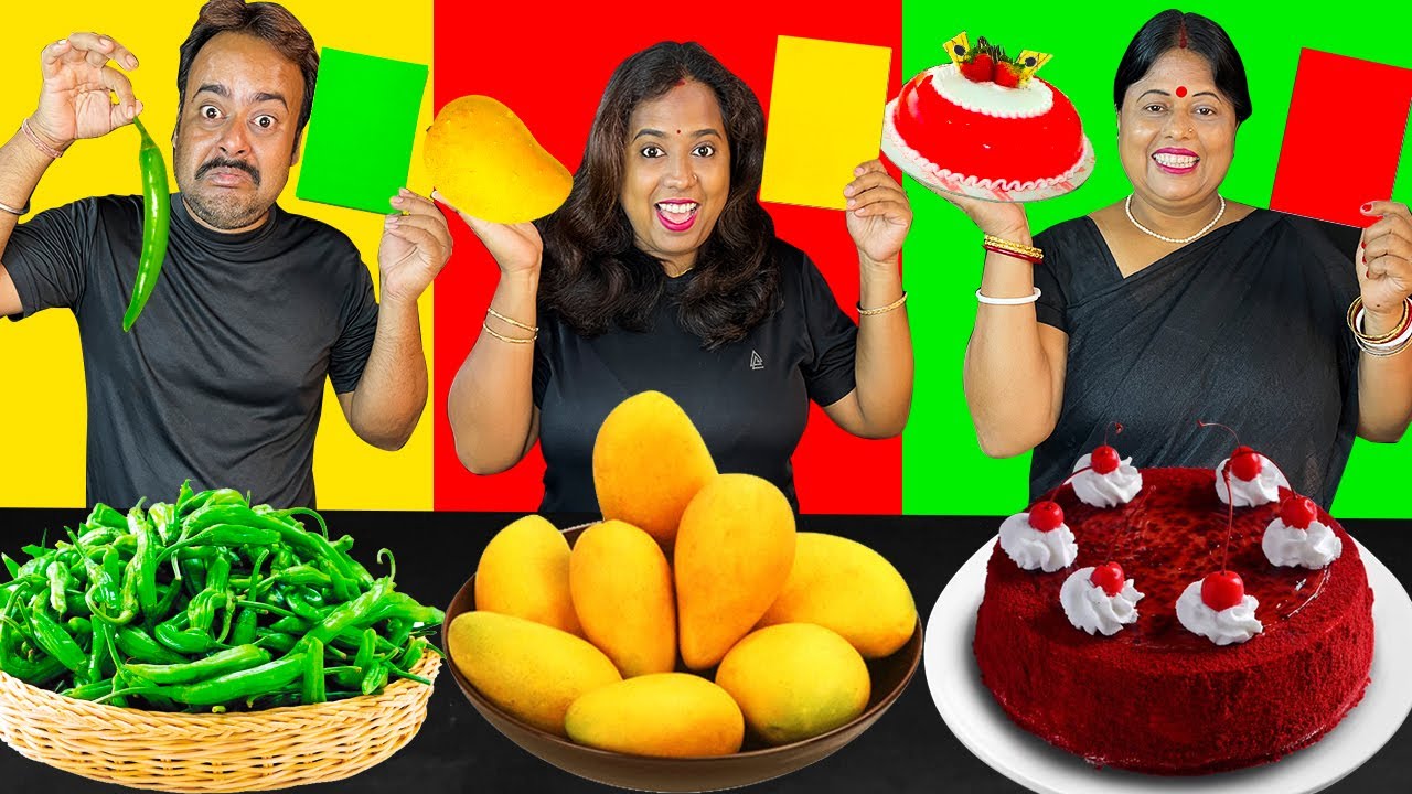 Choose The Right Color Food Challenge | Food Of The Same Colors Challenge | Indian Eating Show
