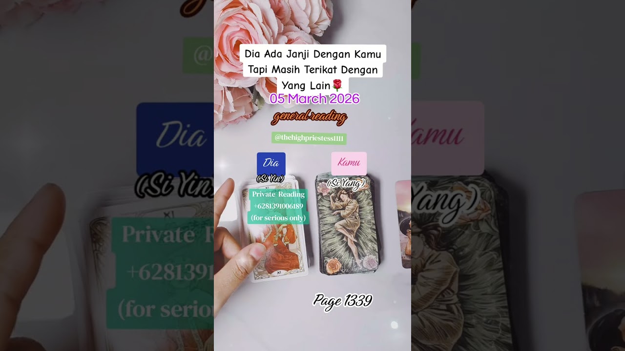 Dia Ada Janji Dengan Kamu tapi Masih Terikat Dengan Yang Lain 05 Maret 2026 @Theprosperous1111 