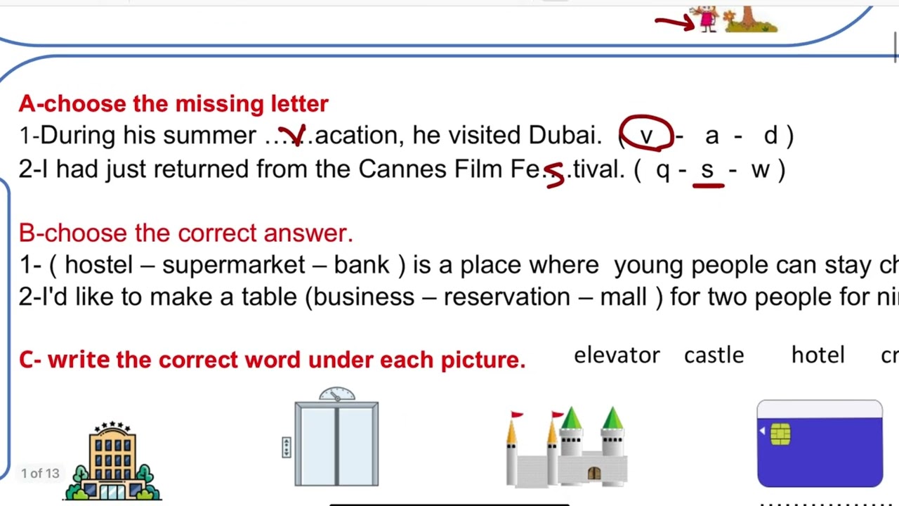 اختبار انجليزي نهائي ثاني متوسط الفصل الدراسي الأول هام جداجدا