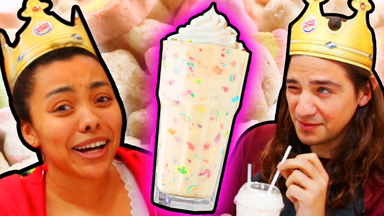 People Try Burger King's New Lucky Charms Milkshake