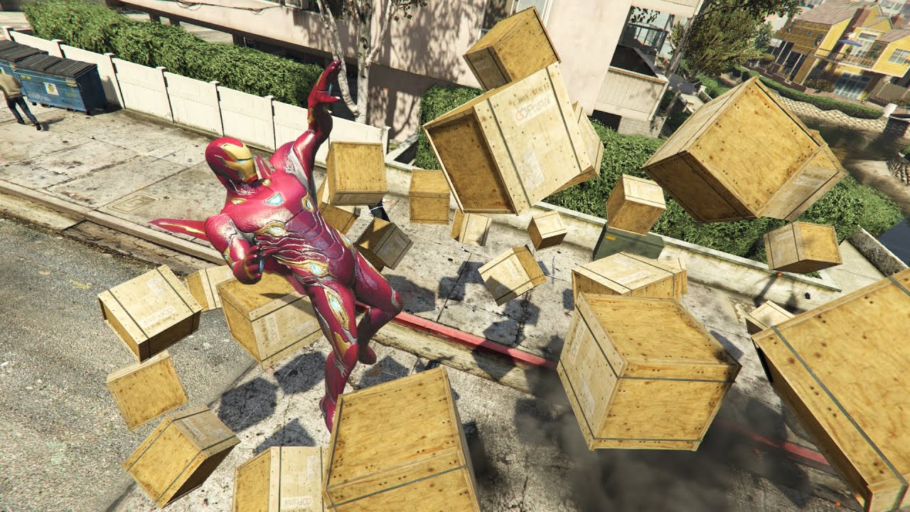 GTA 5 Stunning Ragdolls #114 - (Iron Man - Moon Gravity Fails)