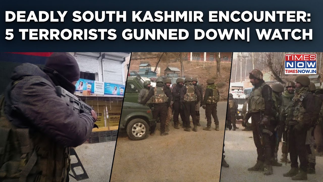 J&K: Deadly Kulgam Encounter, 5 Terrorists Killed | Watch Shocking Video| Army's Chinar Corps Reacts