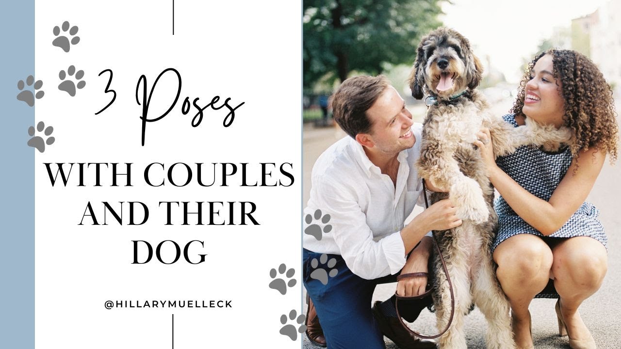 3 Poses for Couples and Their Dogs from Wedding Photographer for Engagement Photos