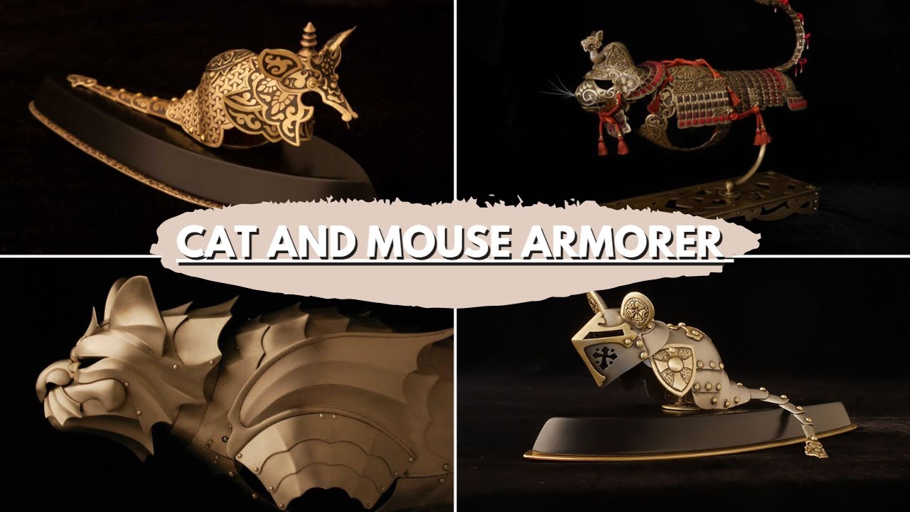 Incredible Tiny Metal Armor for Cats and Mice