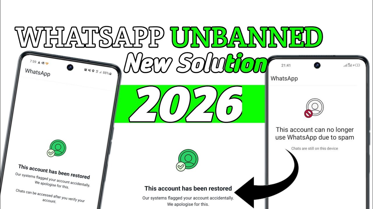 WhatsApp Unbanned Fix Solution2026 | This account cannot be longer use WhatsApp Problem Solve100% ✔️