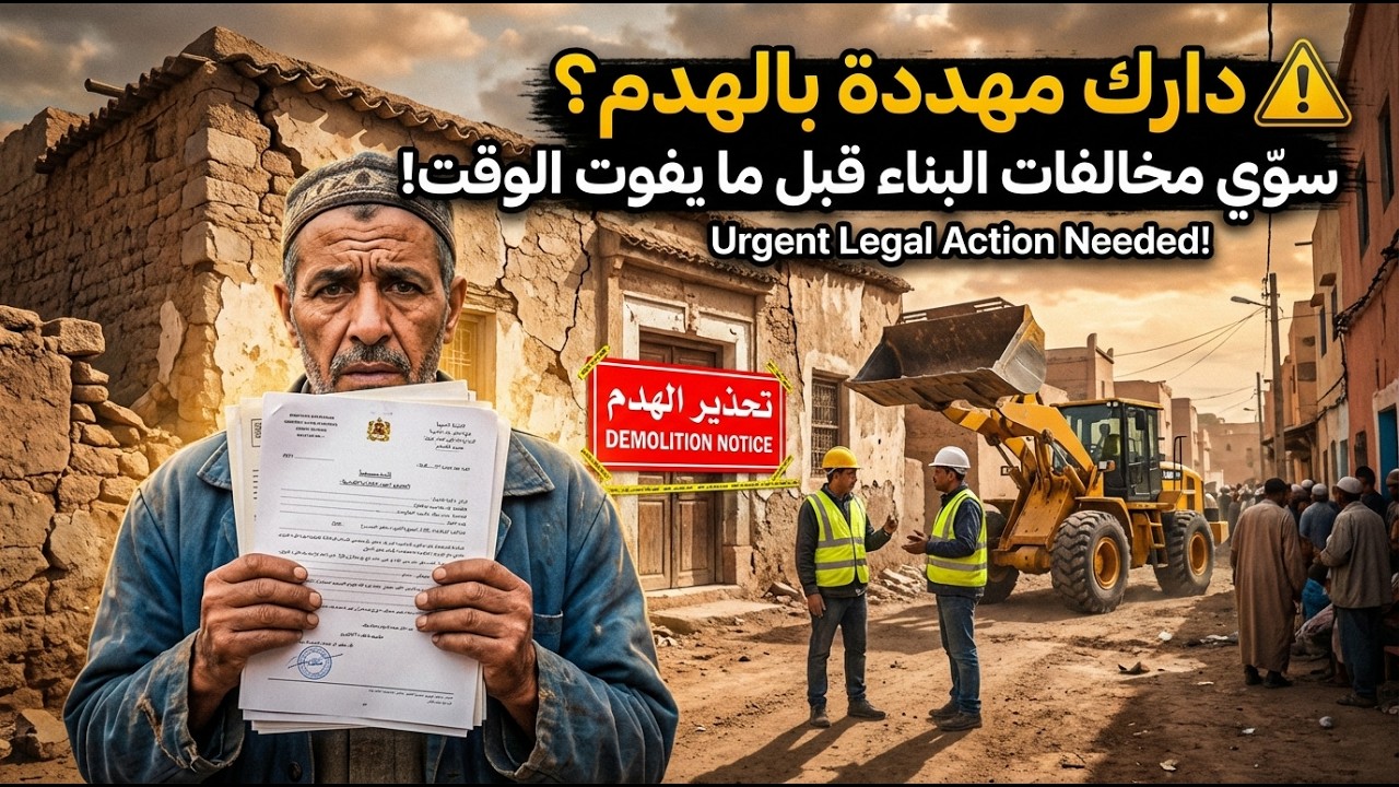 ⚠️ تحديث 2026… عندك مخالفة فالبناء؟ هاد الطريقة القانونية غتنقذك من الهدم!