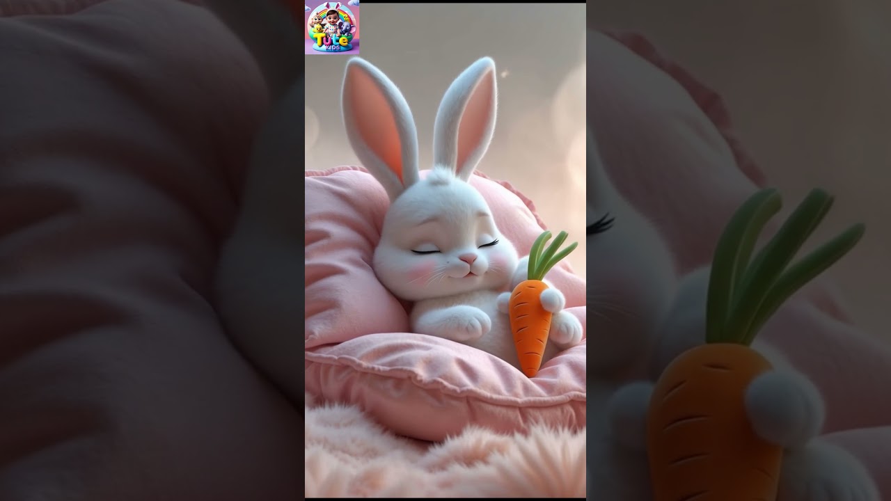 Dreamy Baby Bunny 🐰 Calm Music and Pastel Clouds #shorts  #babylullaby #babysleep