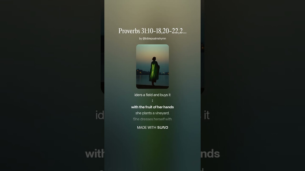 Proverbs 31:10-18,20-22,25-26 