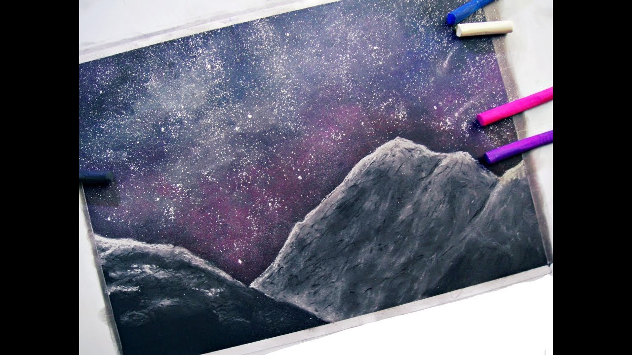 COMO PINTAR UN PAISAJE NEVADO || MUY F&Aacute;CIL || Tizas pastel || Pasteles secos || Speed Drawing