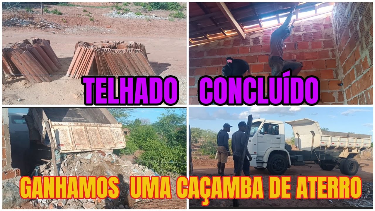 GRATIDÃO🙏🏻// TELHADO FICOU PRONTO//GANHAMOS ATERRO