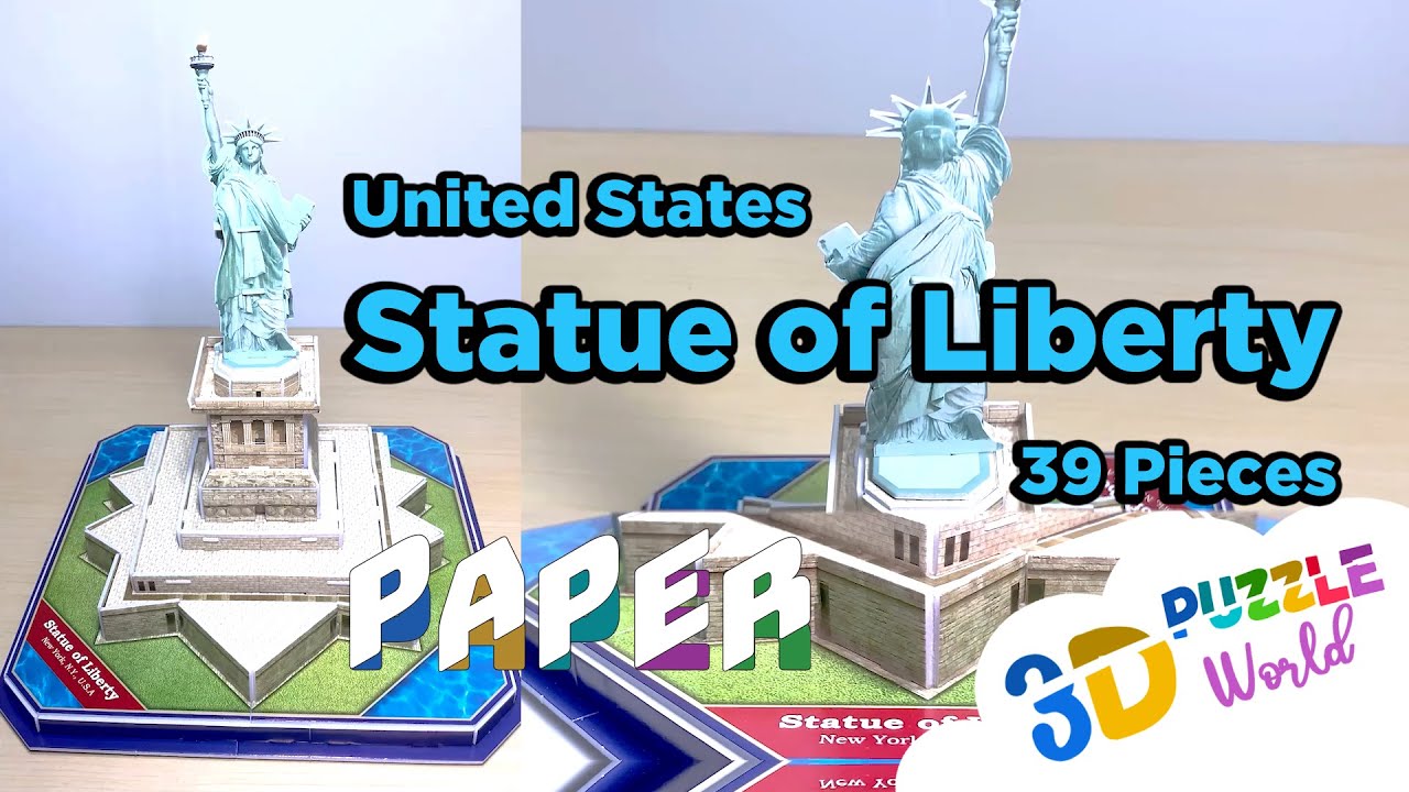 ASMR | STATUE OF LIBERTY (39 Pieces) | United States | Paper | Great Architecture | 3D Puzzle | DIY