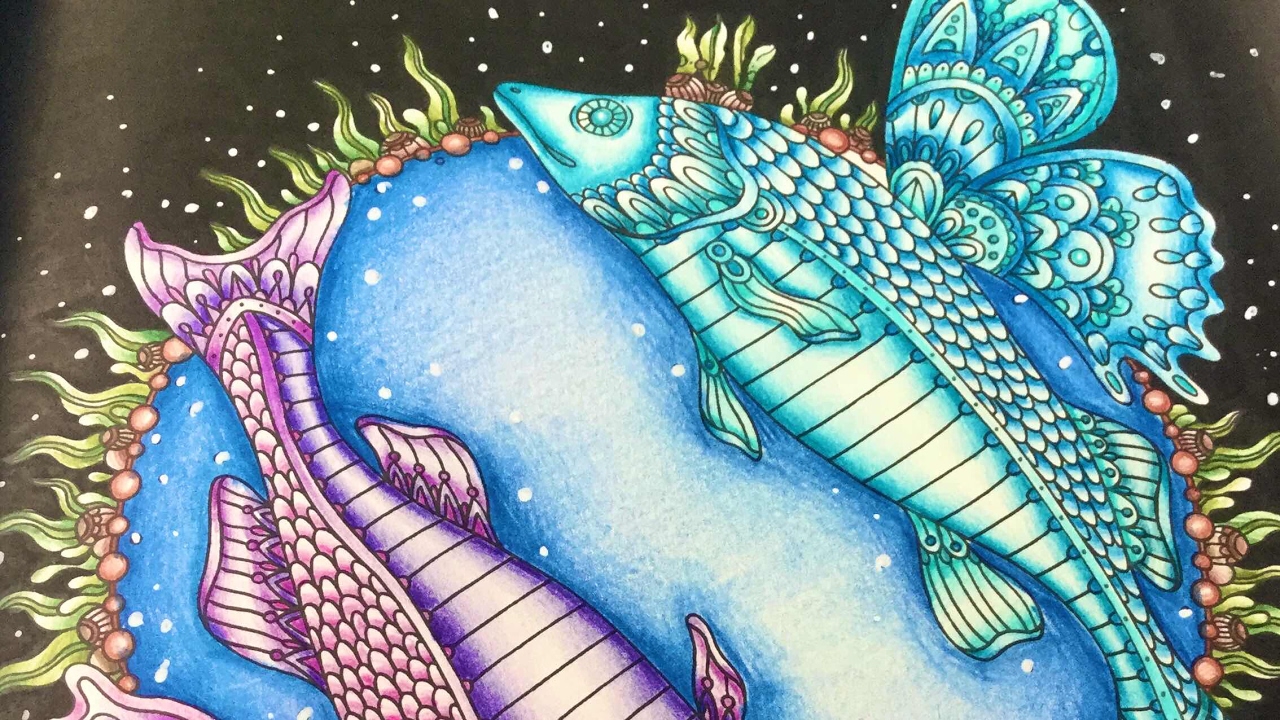 SUMMERNIGHTS by Hanna Karlzon - Faber Castell Polychromos - color along
