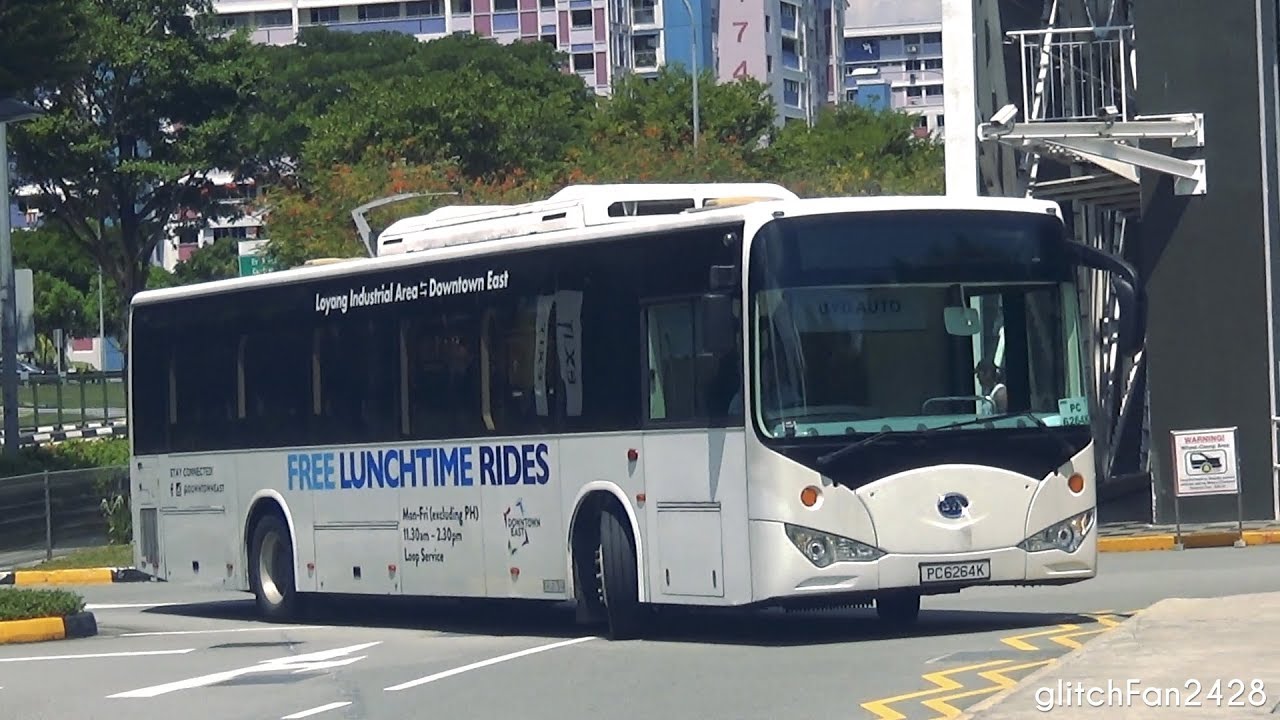 [HDT] Electric - PC6264K on Downtown East Loyang Industrial Shuttle - 比亚迪 (BYD) K9