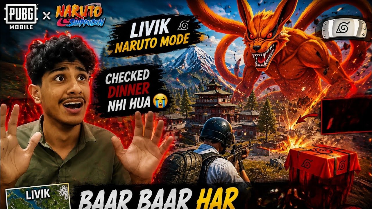 PUBG Mobile Naruto Mode | Livik Anime Attack Again & Again 😱 | No Chicken Dinner