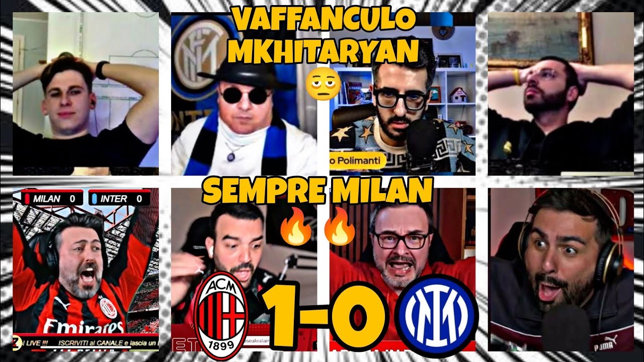 I tifosi dell'Inter piangono mentre quelli del Milan festeggiano la vittoria per 1-0 🔥