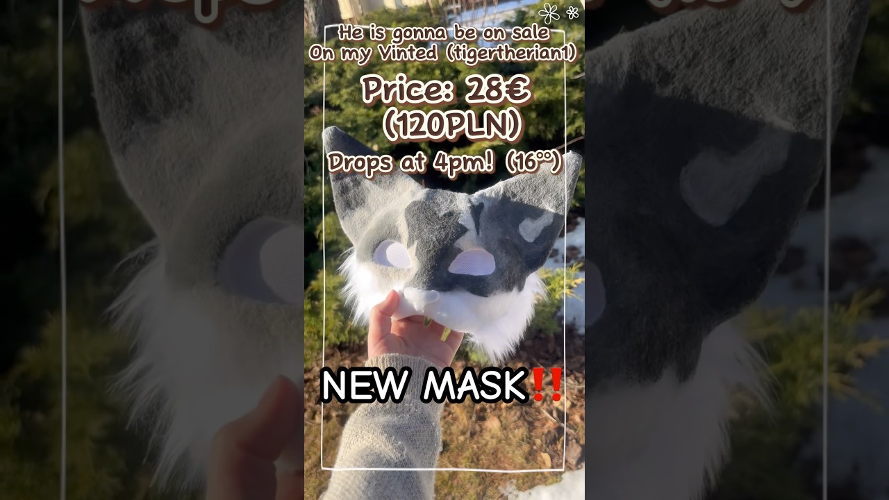 New mask for sale! ❕❄️#therian #therianmask #cattherian
